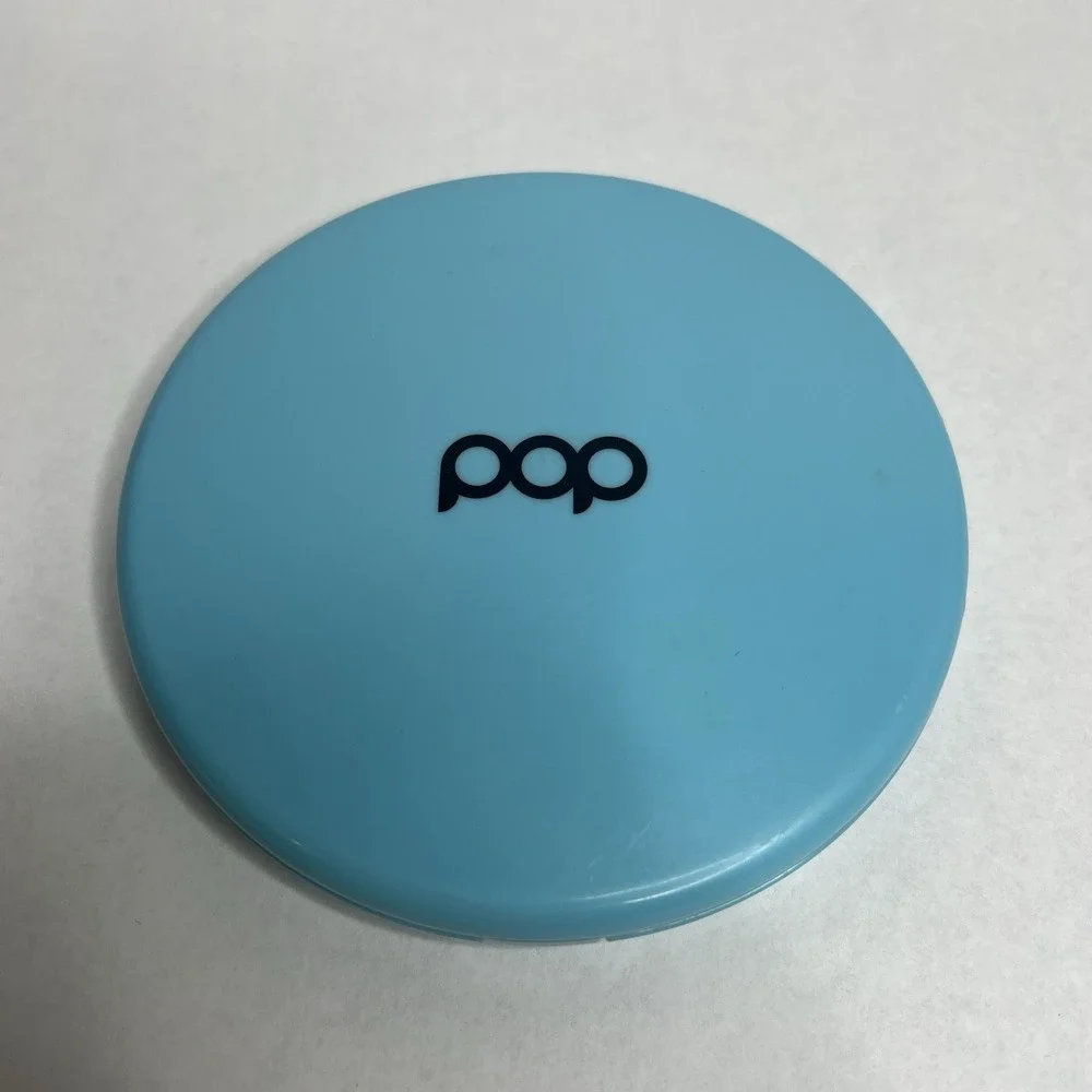 Vtg Pop Sonic LED Battery Lighted Compact Magnified Double Mirror Blue 5